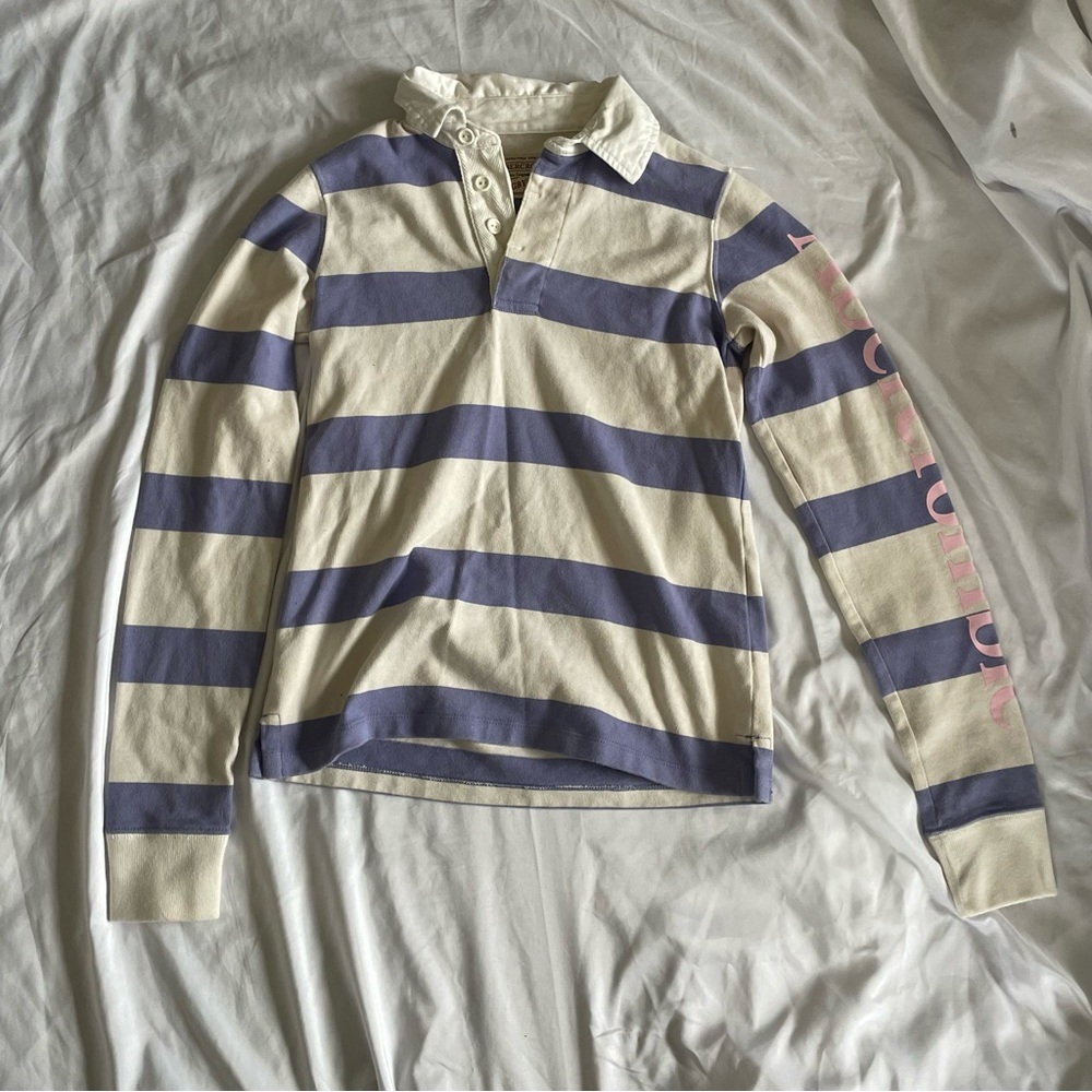 Original Abercrombie and Fitch Long Sleeve Rugby Shirt